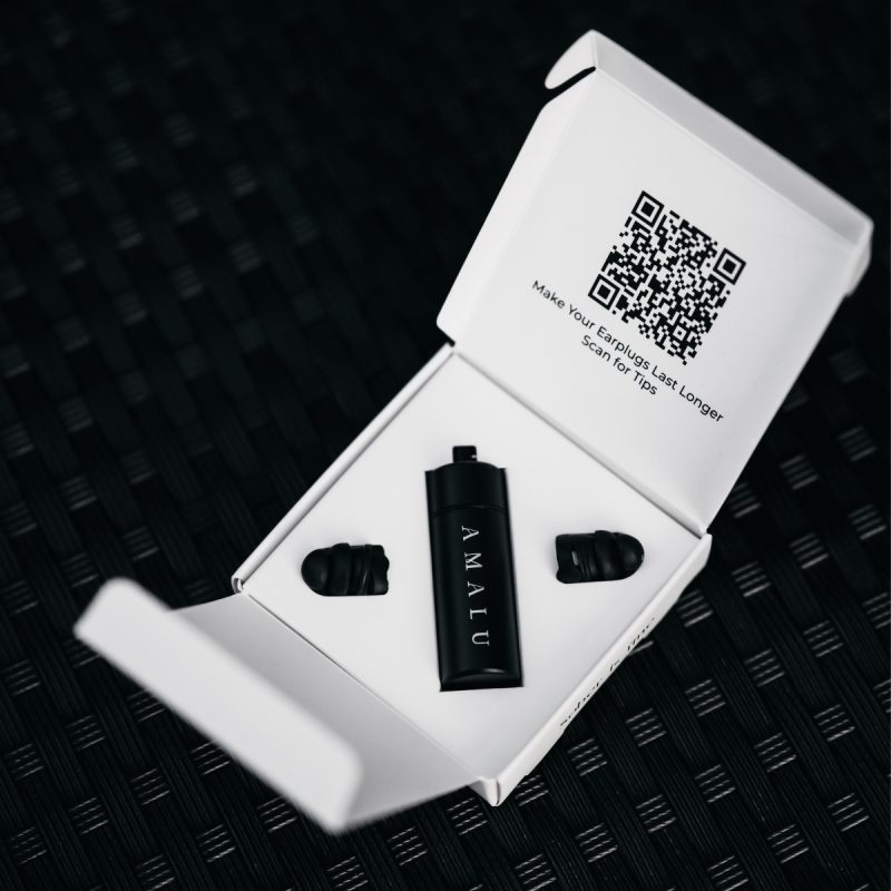 Amalu-Music-Earplugs-inside-white-box-on-black-background